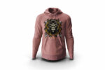 Abandoned Smile Gorilla Hoodie in dusty pink: Unleash Your Wild Side