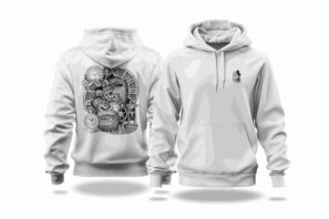 Father Time Hoodie in artic white